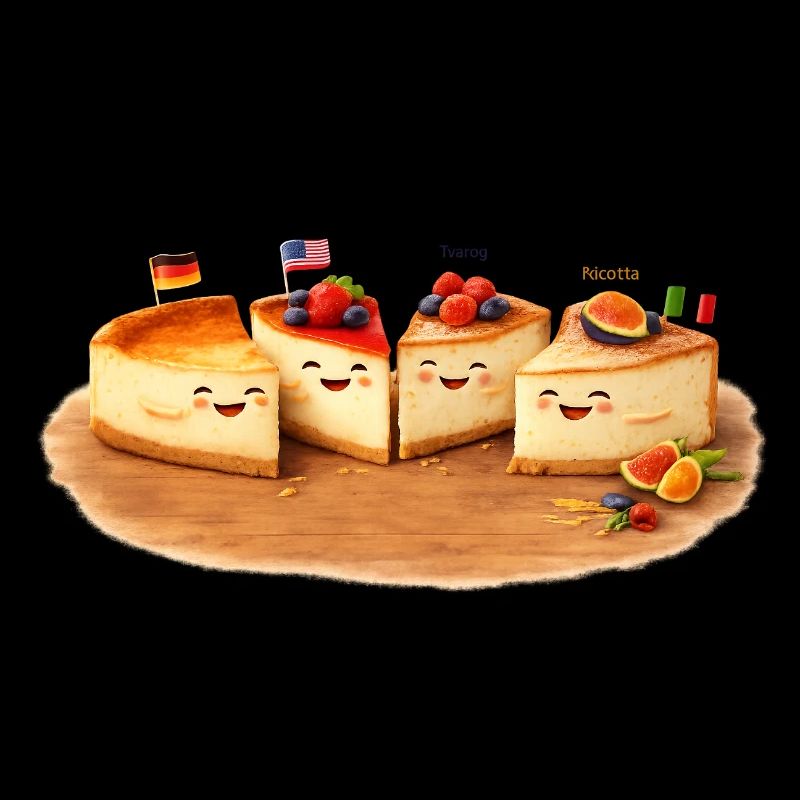 Cheese Cake Pieces with Fruits