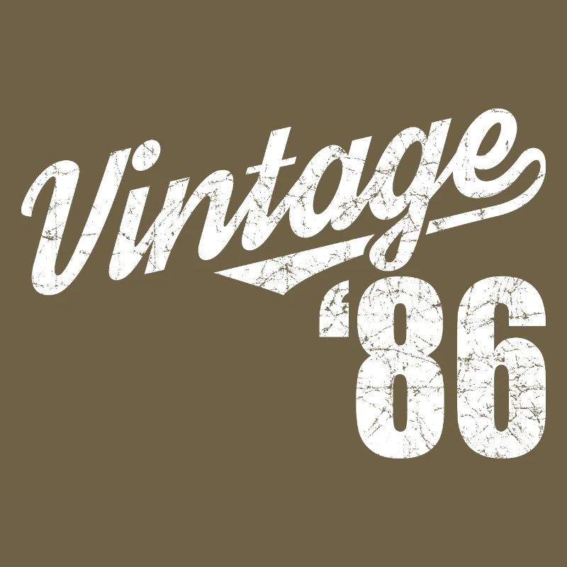Design rétro vintage 86 script