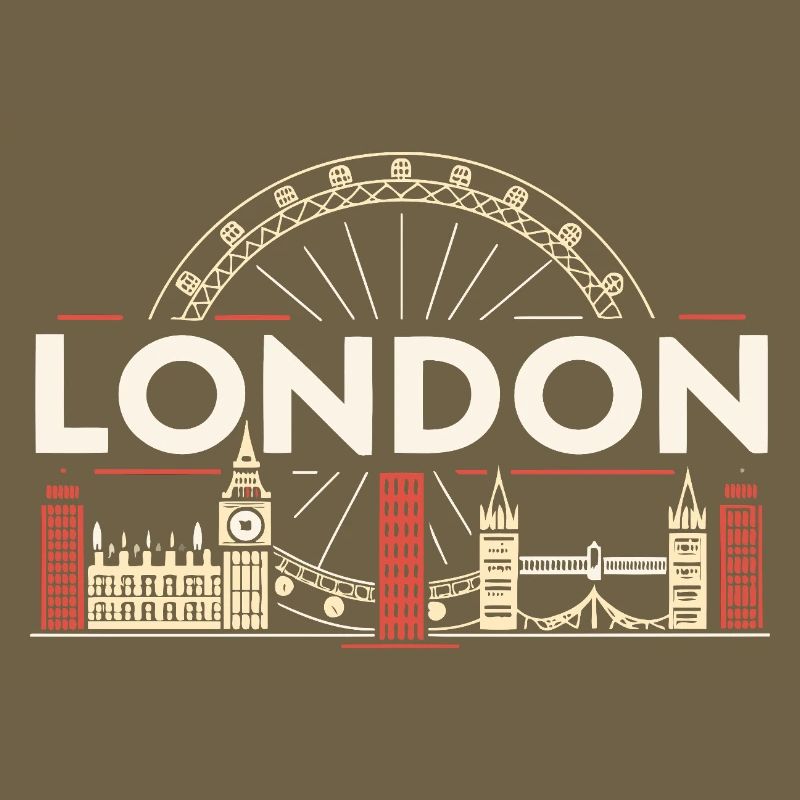 Londres Skyline et Grande Roue