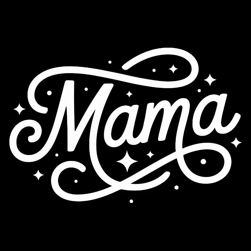 Lettrage de maman avec des étoiles