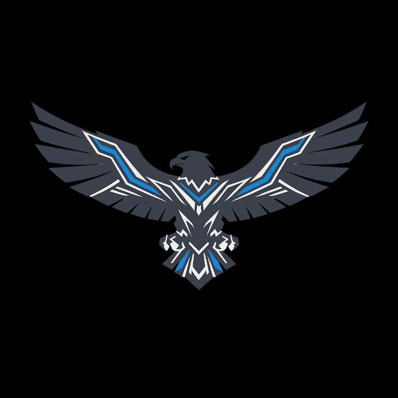 Geometric Eagle Blue