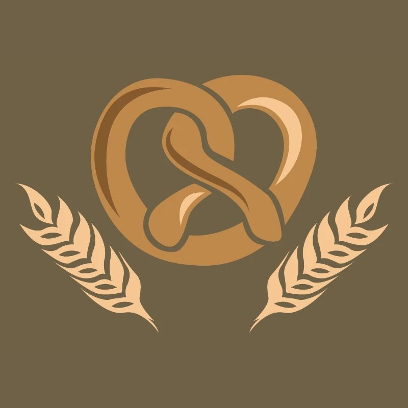 Logo de l’icône de l’icône de blé de céréales Baker Bakery