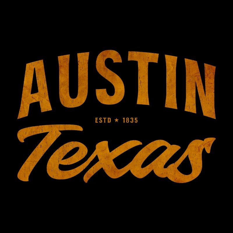 Lettrage vintage Austin Texas