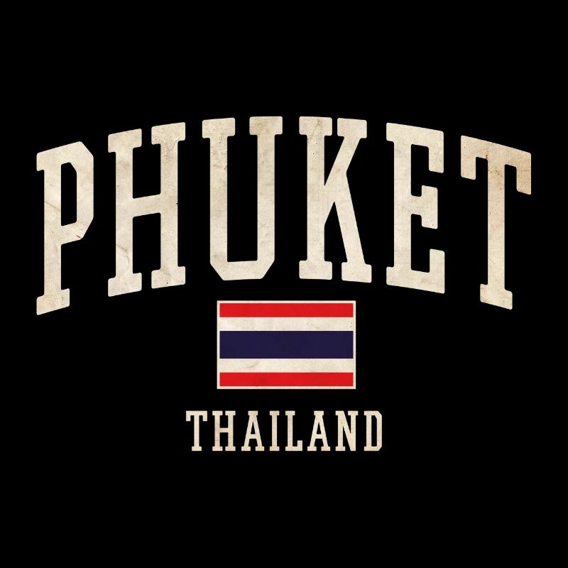 Logo vintage de Phuket Thaïlande