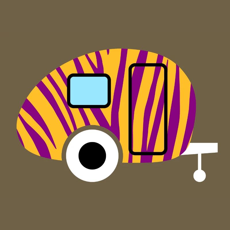 Caravan Caravan Zebra Pattern Animal Print Camper