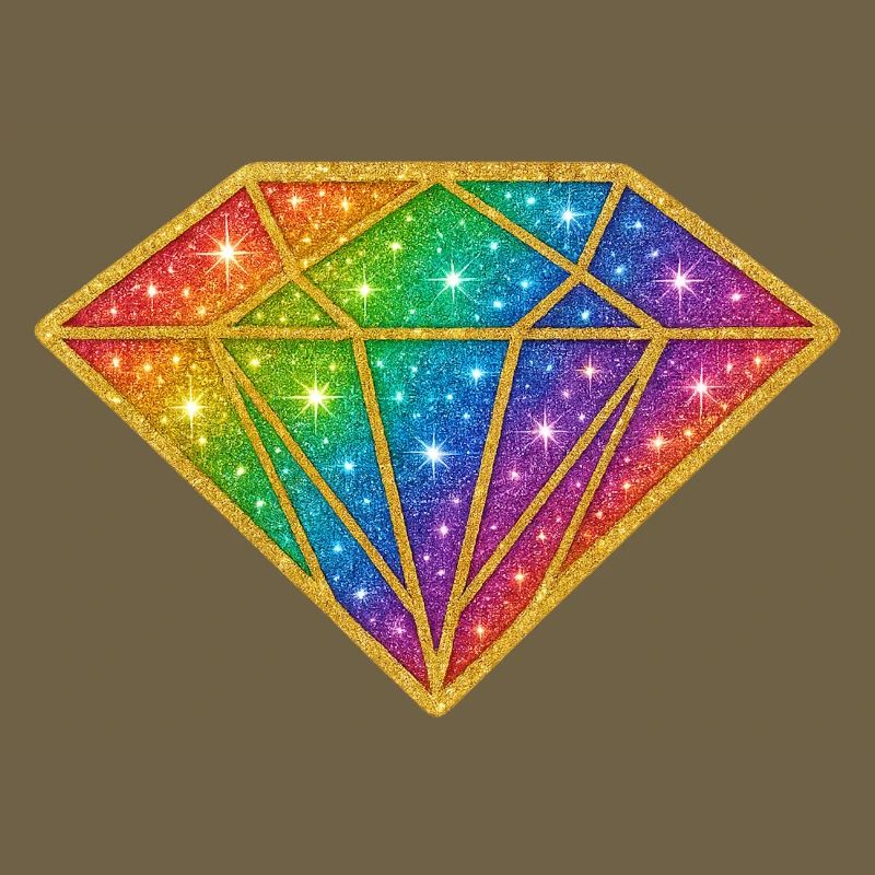 Regenbogen Diamant Glitzer