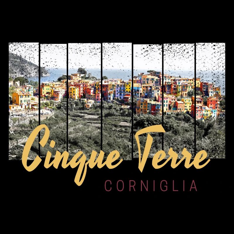 Cinque Terre Corniglia Riomaggiore Italien Vintage
