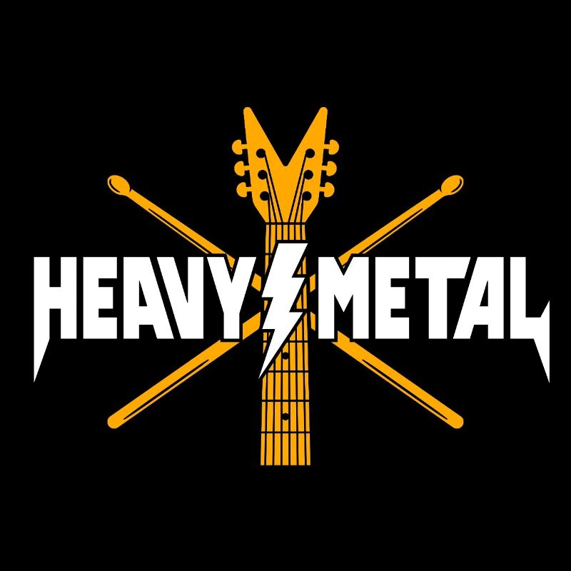 Logo de guitare heavy metal