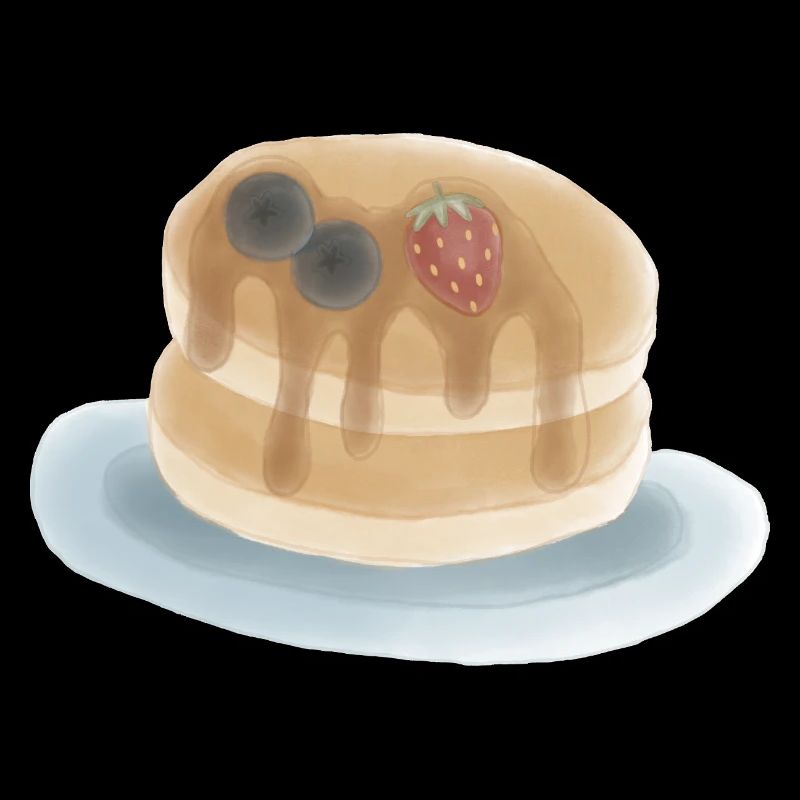 Illustration de crêpes aux baies sucrées