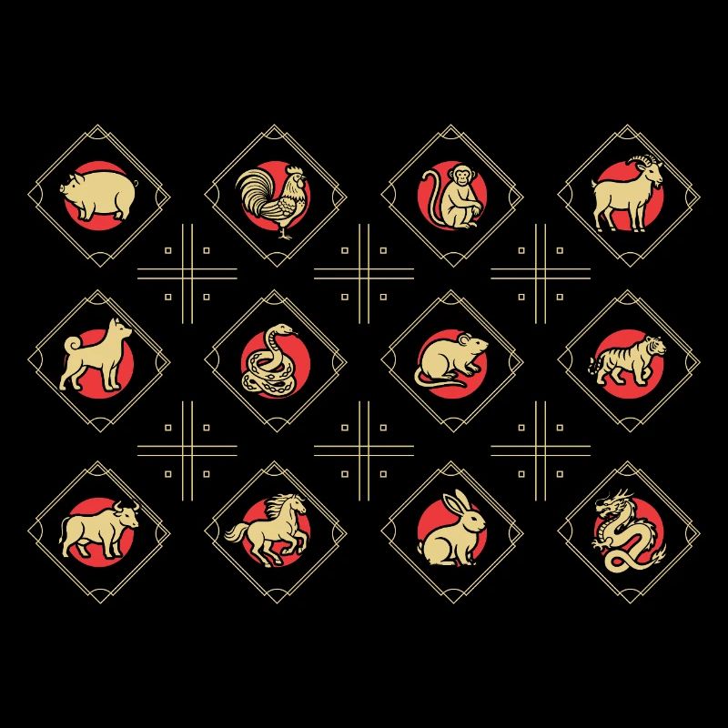 Chinesisches Neujahr Chinesisches Tierzeichen