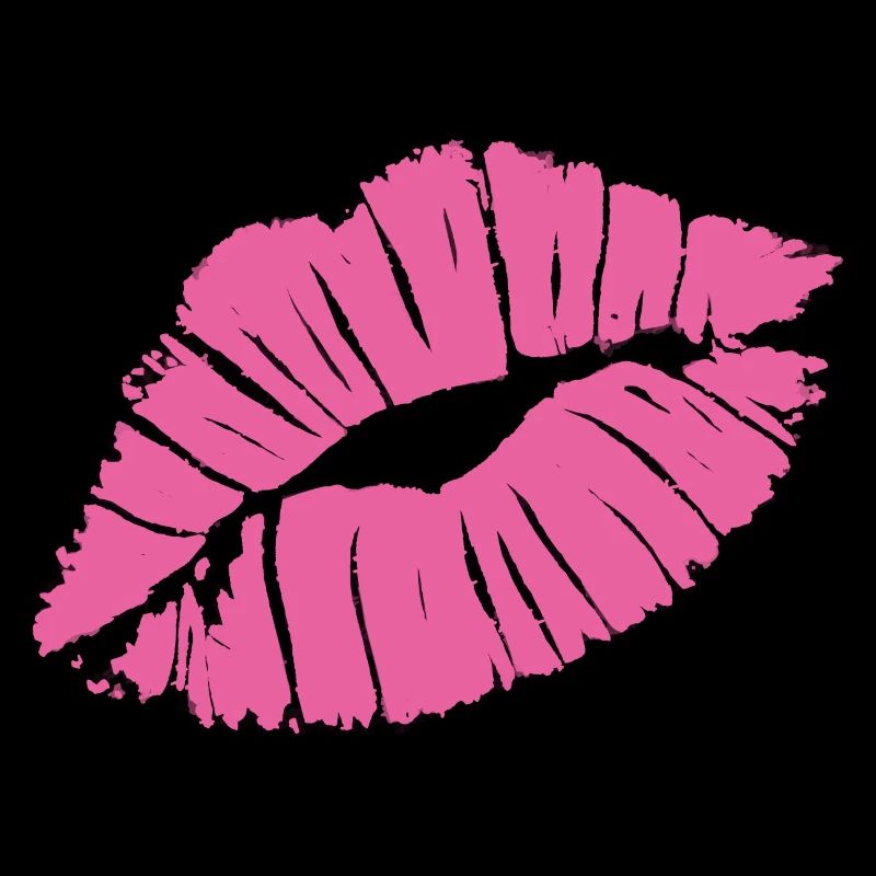 Smooch Rouge à lèvres rose Kiss Mark Love déclaration Tee