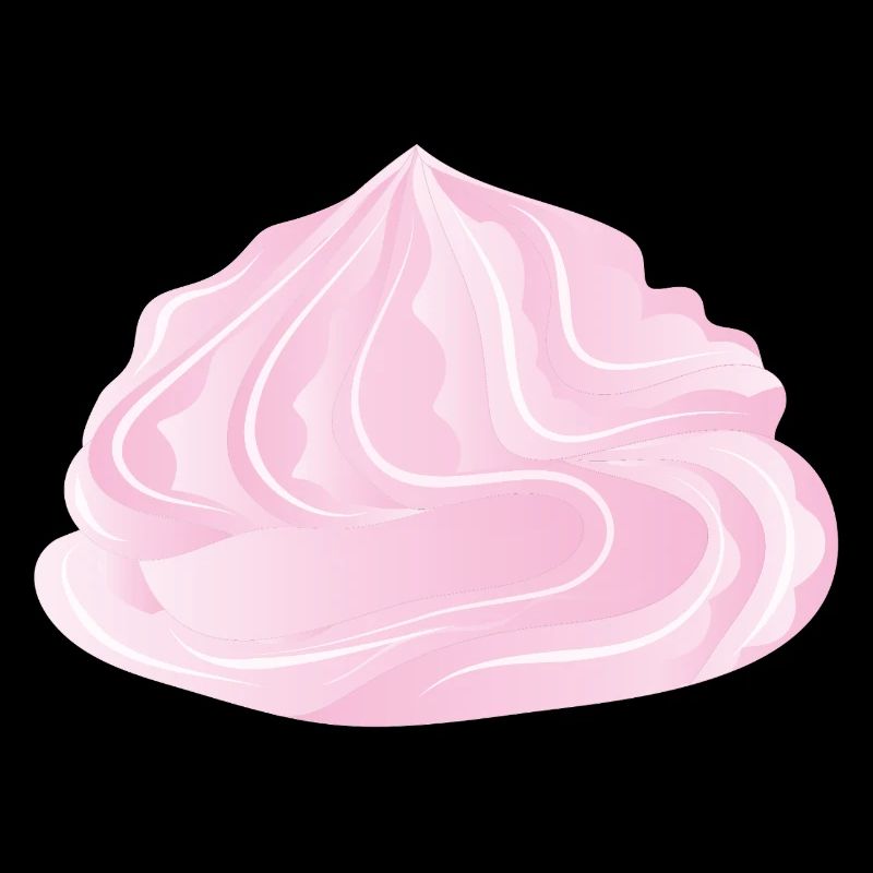 Illustration einer rosafarbenen Sahnehaube
