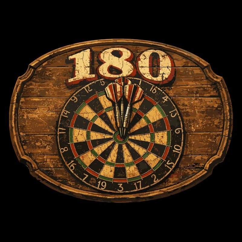 Cible de fléchettes rétro 180 pour joueurs de fléchettes - cadeau