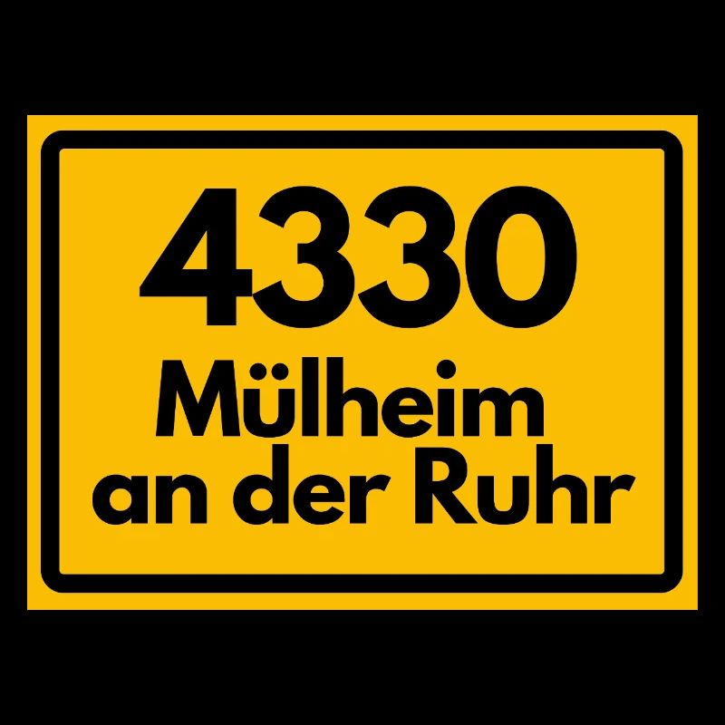 ALTE POSTLEITZAHL PLZ RETRO 4330 Mülheim a.d. Ruhr