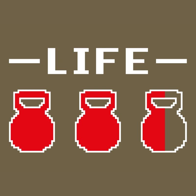 Kettlebell Life Pixelated Dark