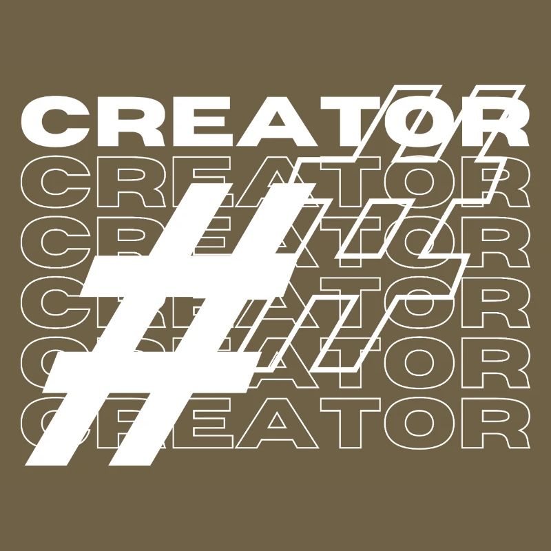 Creator-Hashtag-Typografie