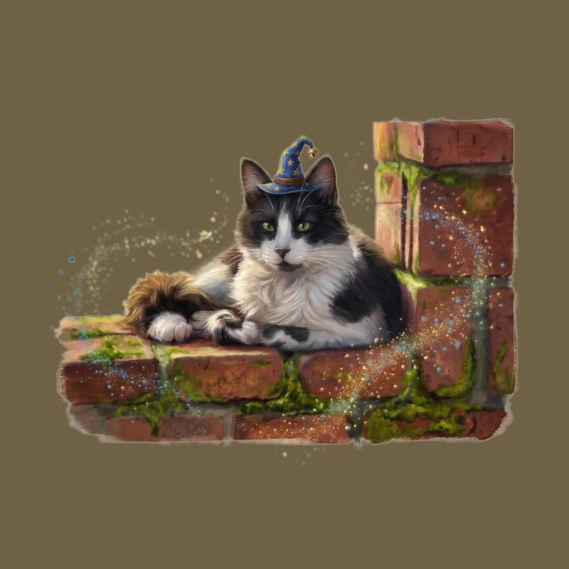 Le Sorcier Chat sur le Mur
