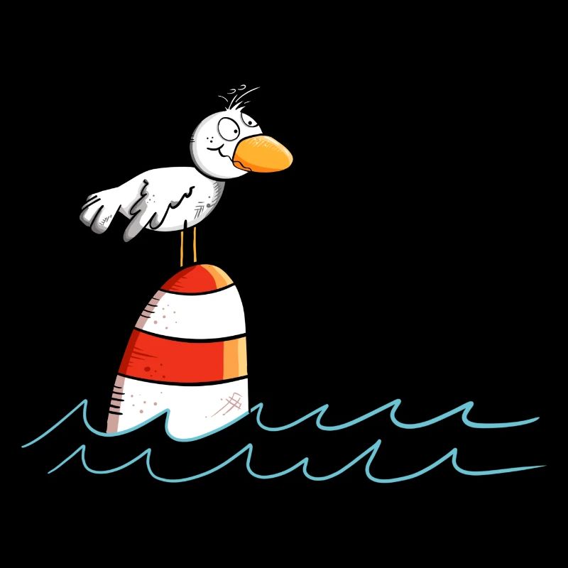 Drollige Möwe Will Meer