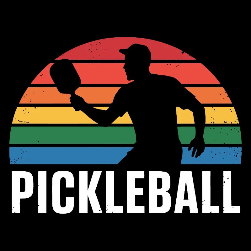 Pickleball Sonnenuntergang Silhouette