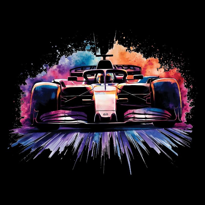 F1 Formula  One Racing Car Painting Print