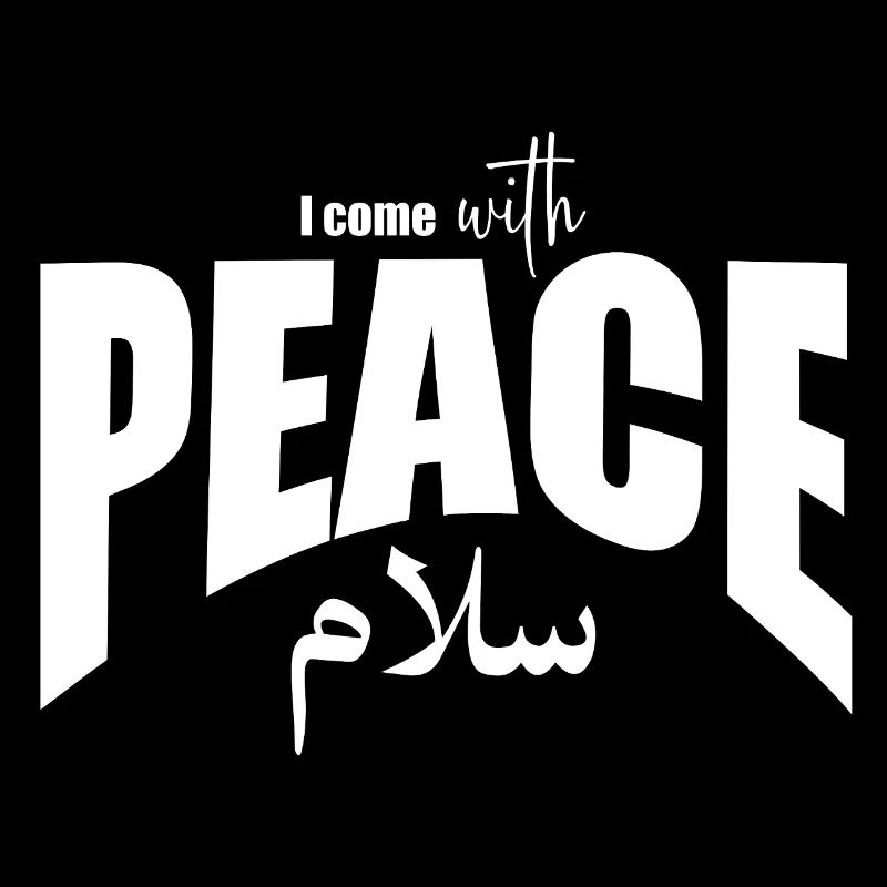 I come with Peace Typography Design