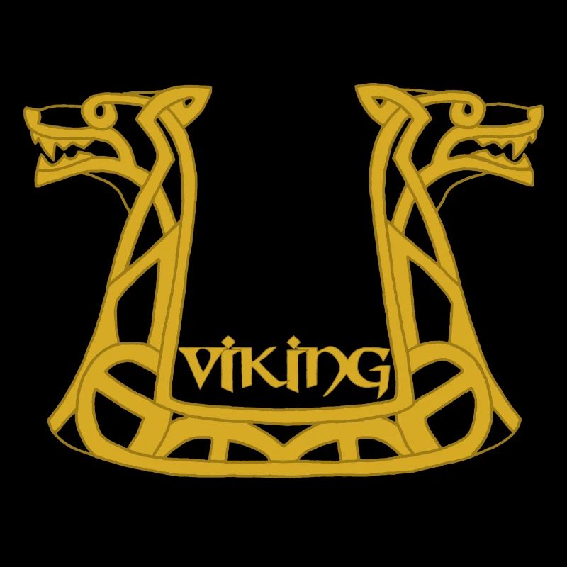 Goldener Wikinger-Drache