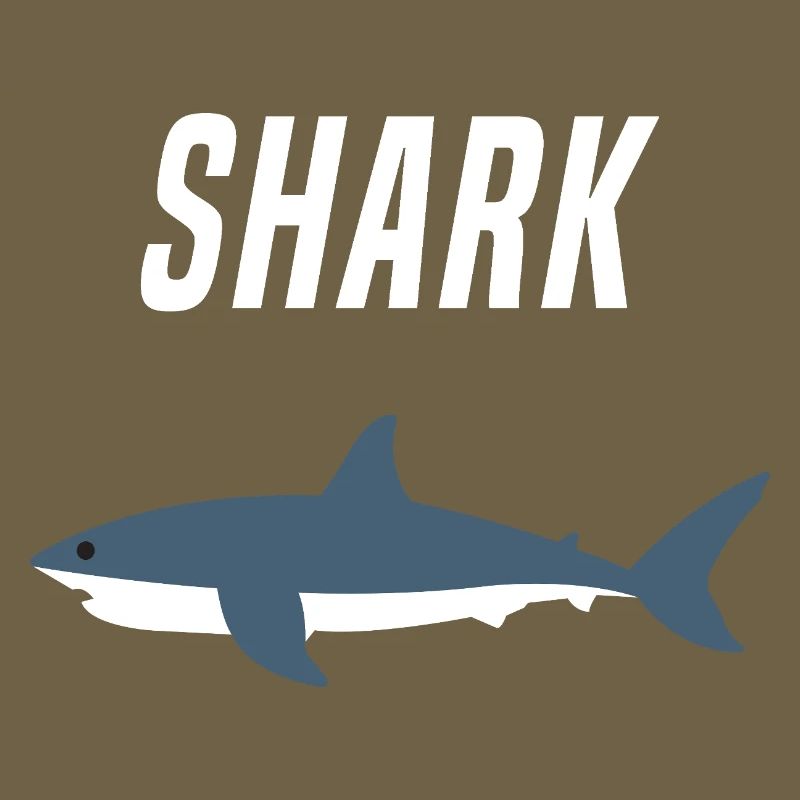 Nautic Design Shark Silhouette Bold Typography
