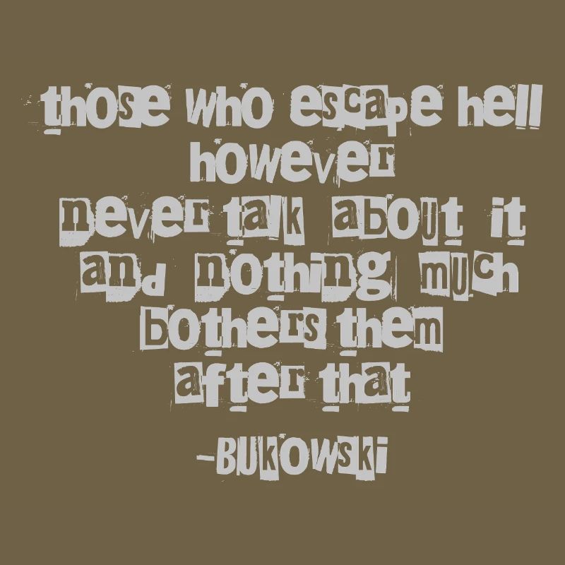 Typographie des citations usées de Bukowski