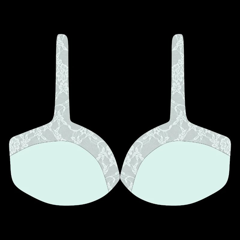 Bralette en dentelle menthe avec superposition florale