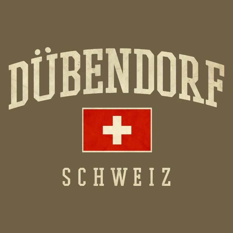 Dübendorf Schweiz Design mit Flagge