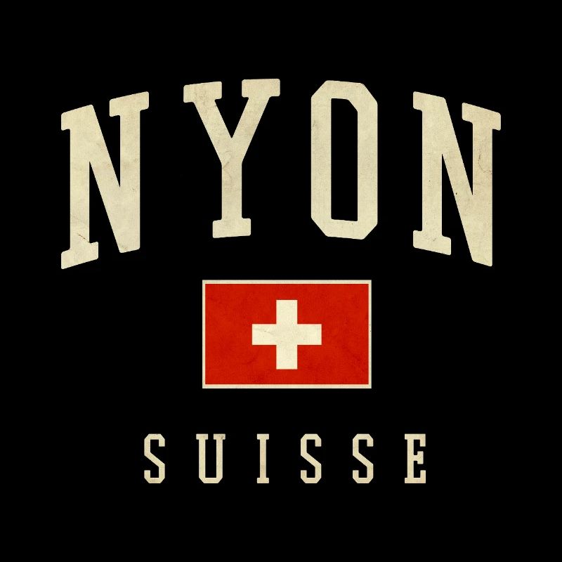 Nyon Suisse Vintage Drapeau suisse