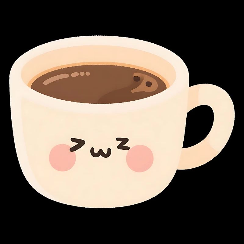 Coffee Cuddly Mug Sleepy Head Kawaii