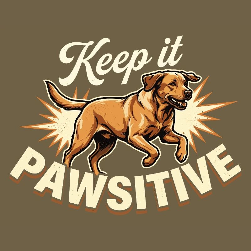 Keep it Pawsitive Foxred Labrador Retro