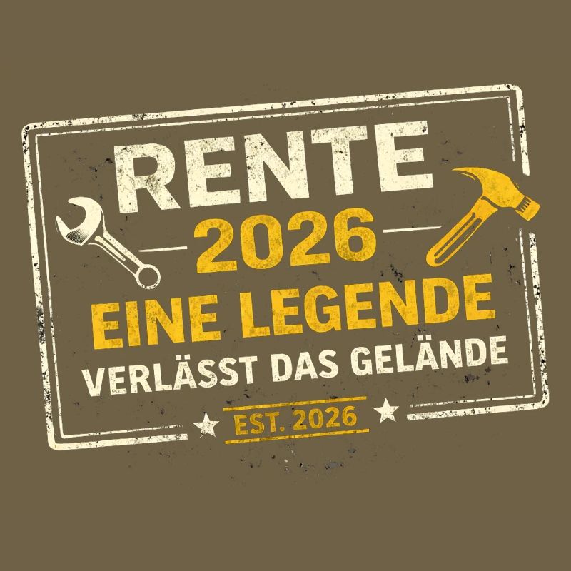 Rente 2026 Geschenk Mann Handwerker Rentner