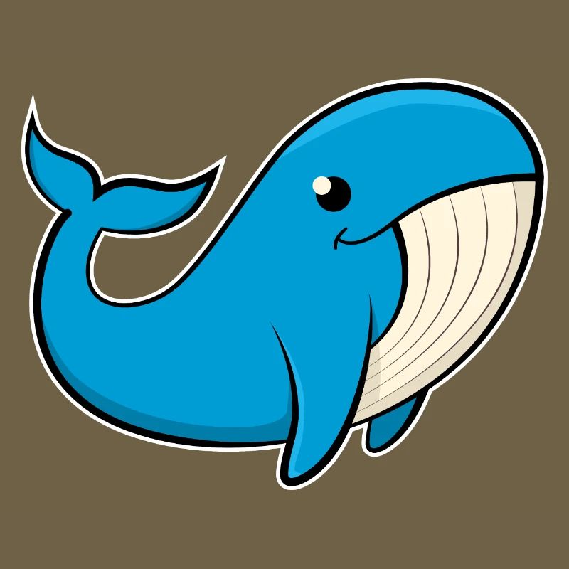 Image joyeuse d’une baleine bleue