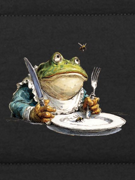 Küchen Frosch mit Teller
