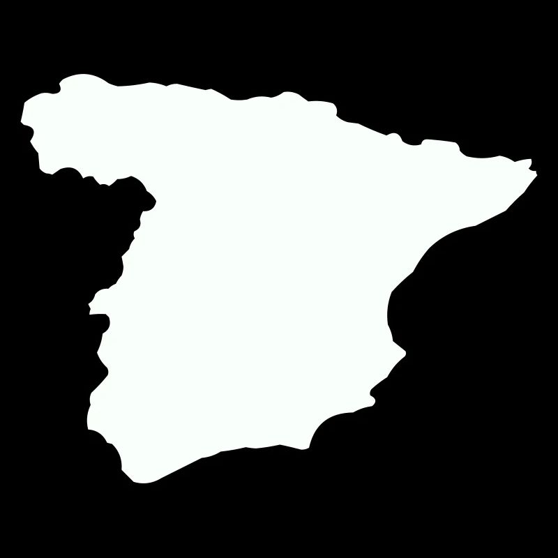 Spain Maps Silhouette Design