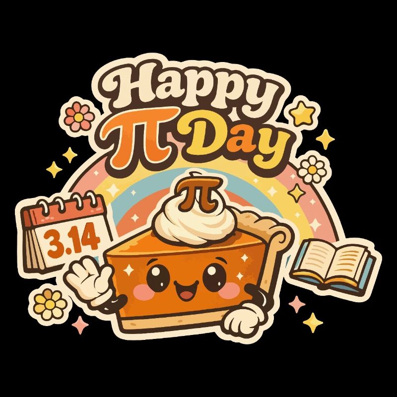 Bonne Journée Pi, Sweet Cake Math Rétro Design