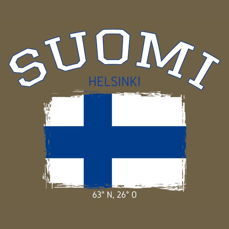 Finland flag with Helsinki reference
