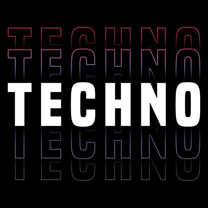 Futuristisches Techno-Design mit Neonfarben