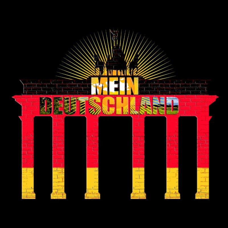 Germany Brandenburg Gate Black Red Gold