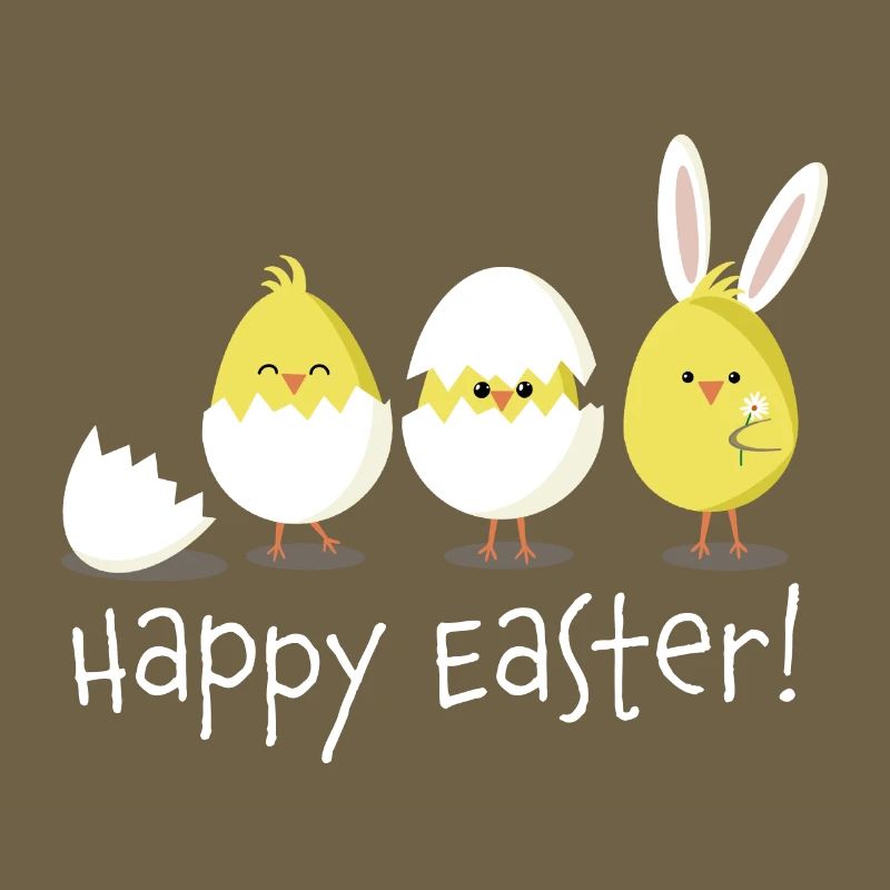 Joyeuses Pâques Poussin Oeuf Oeuf de Pâques