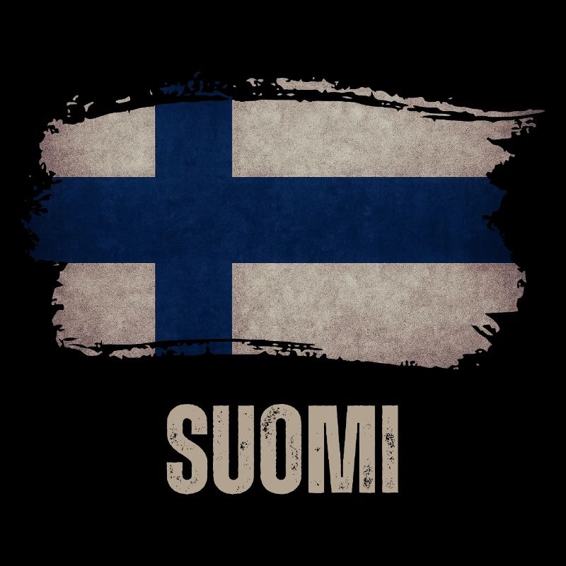Drapeau grunge de la Finlande, vintage Finlande