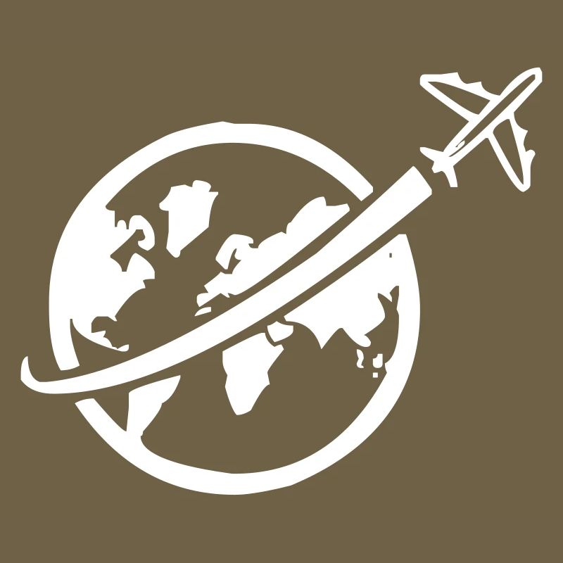 Avion avec globe-globe