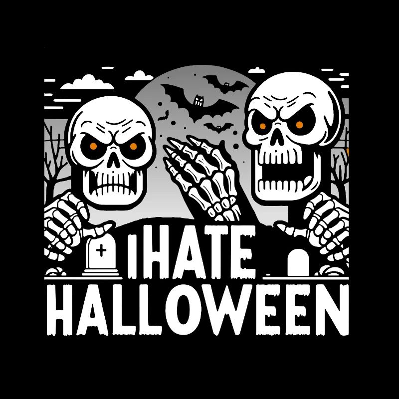 Conception de squelette d’Halloween gothique foncé