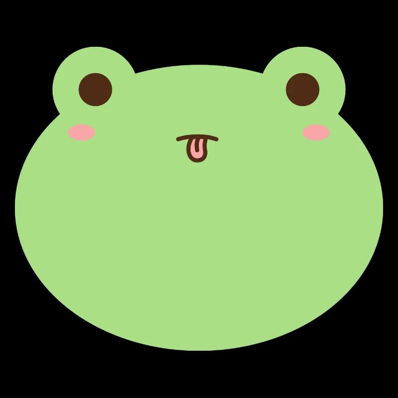 Mignon grenouille dessin animé visage design