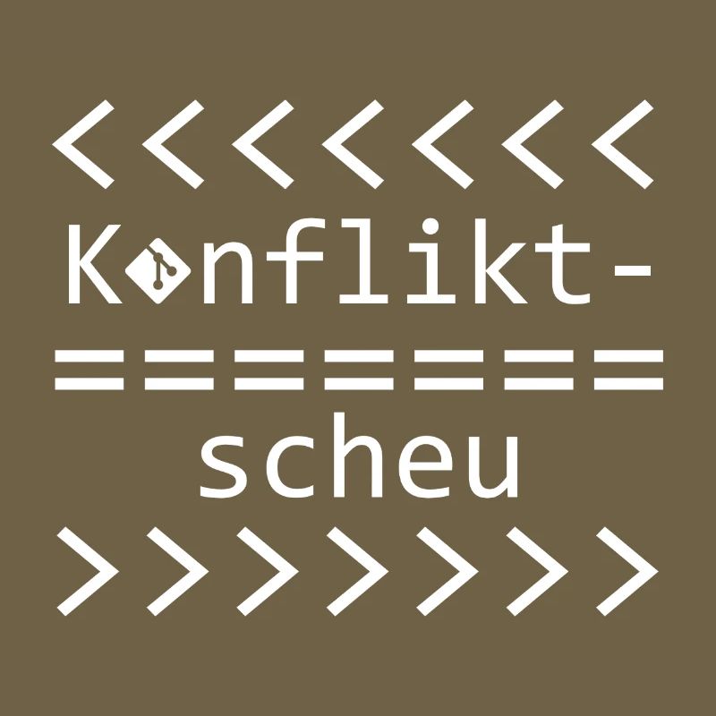 Konfliktscheu Git Nerd Shirt