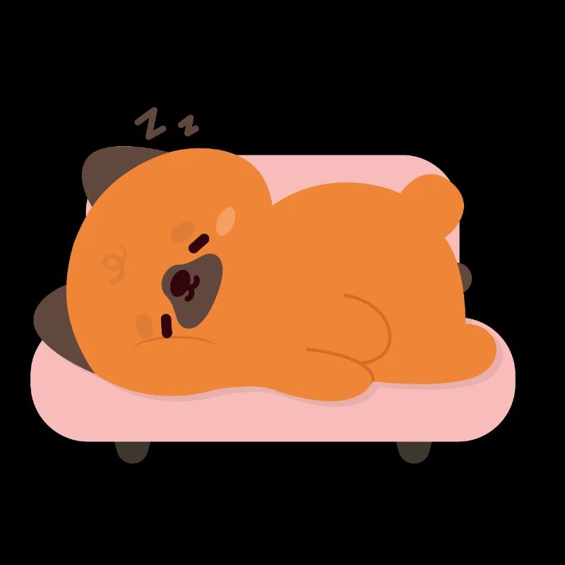 Tired German Shepherd Puppy on Pink Couch