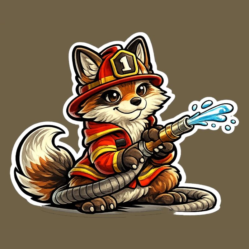 Fox pompier héros en action