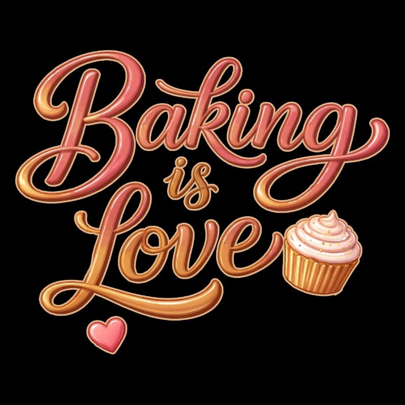 Baking is Love Backen Spruch Design